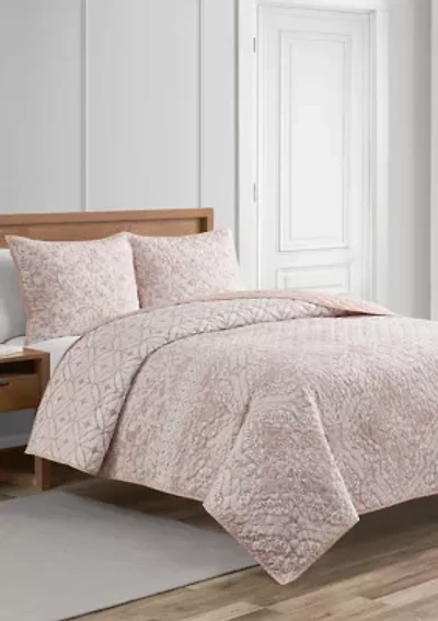 New Haven Blush 3 Piece Quilt Set