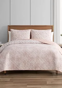 New Haven Blush 3 Piece Quilt Set