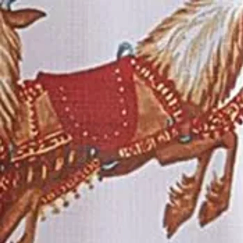 Santa’s Snowy Sleighride Holiday Fabric Shower Curtain - 70" x 72"