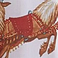 Santa’s Snowy Sleighride Holiday Fabric Shower Curtain - 70" x 72"