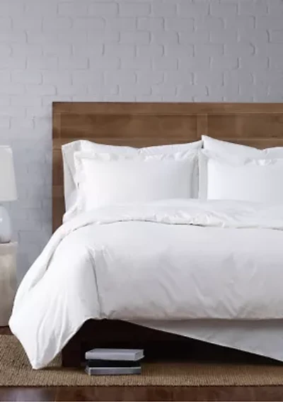 200 Thread Count Cotton Solid Percale Duvet Set