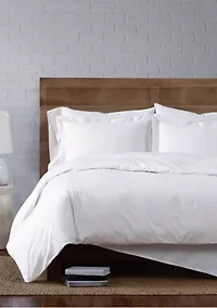 200 Thread Count Cotton Solid Percale Duvet Set