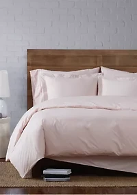 200 Thread Count Cotton Solid Percale Duvet Set