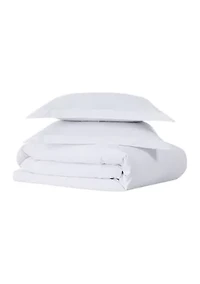 200 Thread Count Cotton Solid Percale Duvet Set