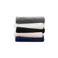 Vince Camuto Soft Faux Rabbit Fur Black 60x70 Throw Gift Box