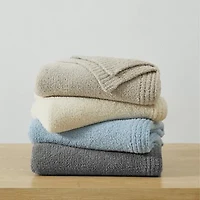 Truly Soft Cozy Knit Light Blue 50x70 Throw