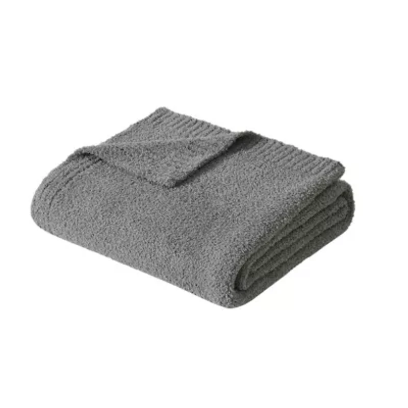 Truly Soft Cozy Knit Light Blue 50x70 Throw