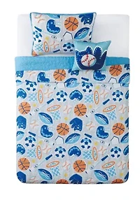 My World All Star Full 4 Piece Quilt Set