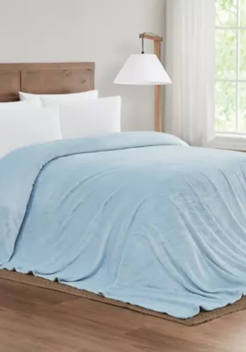 Truly Soft Velvet Plush Light Blue Family Blanket