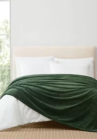 Royal Velvet Lavish Plush Solid Navy King Blanket