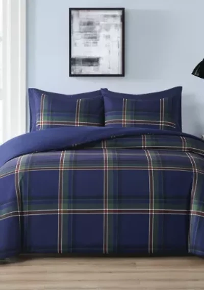 Truly Soft Bronson Plaid Full/Queen 3 Piece Comforter Set