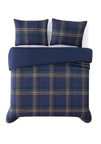 Truly Soft Bronson Plaid Full/Queen 3 Piece Comforter Set