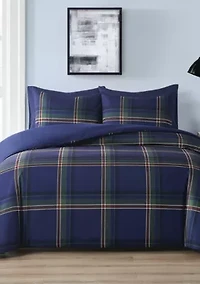 Truly Soft Bronson Plaid King 3 Piece Duvet Cover Set