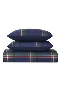 Truly Soft Bronson Plaid King 3 Piece Duvet Cover Set