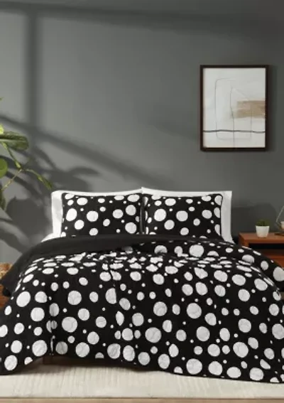 Truly Soft Sophia Dot King 3 Piece Quilt Set