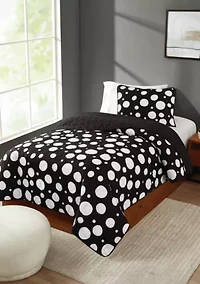 Truly Soft Sophia Dot King 3 Piece Quilt Set