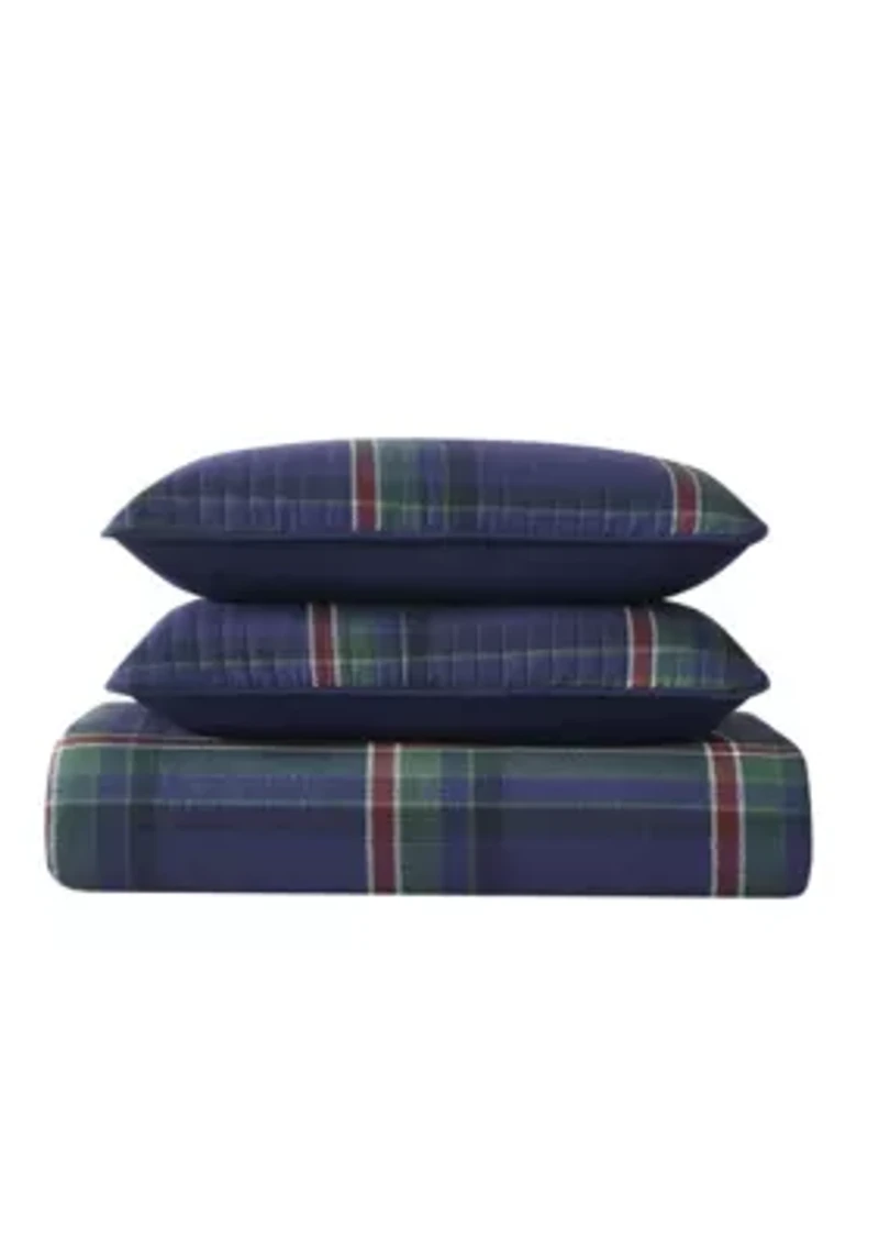 Truly Soft Bronson Plaid King 3 Piece Quilt Set