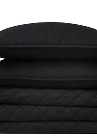 Cannon Solid Percale Grey Twin/Twin XL 2 Piece Quilt Set