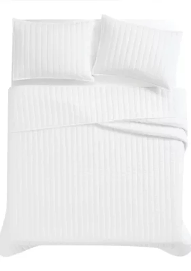 Brooklyn Loom Solid Cotton Percale Black Twin/Twin XL 2 Piece Quilt Set