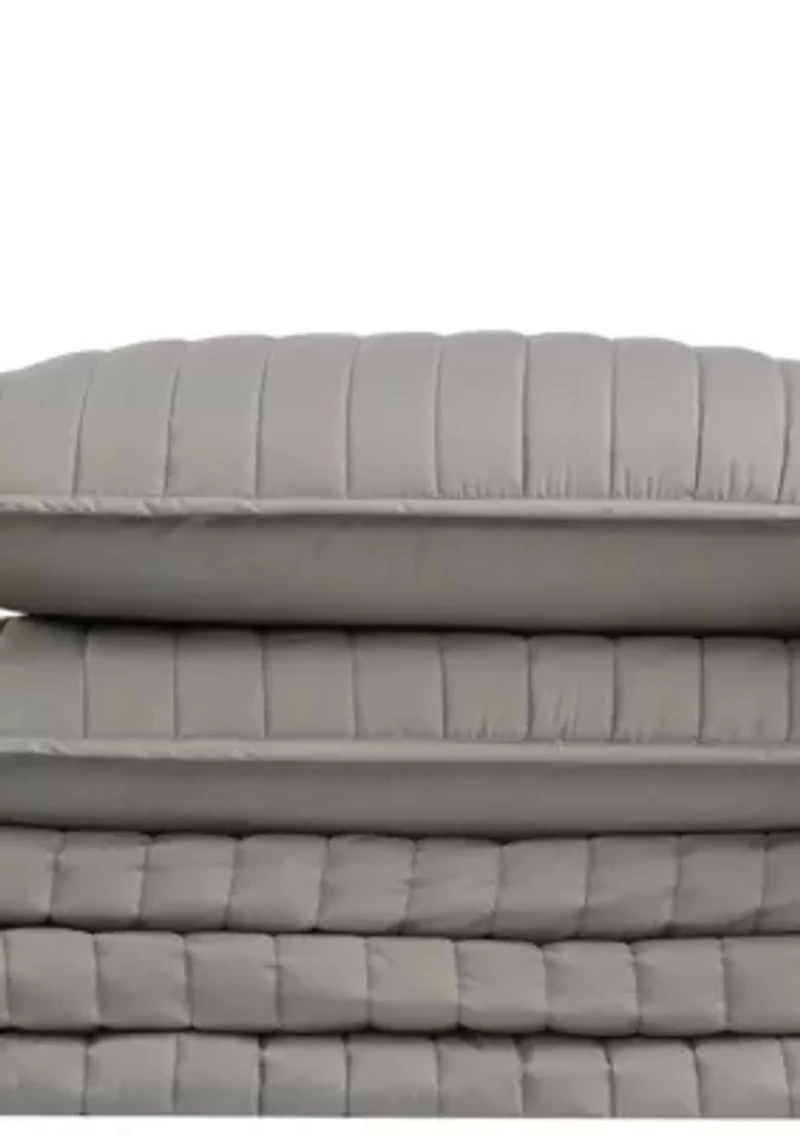 Brooklyn Loom Solid Cotton Percale Black Twin/Twin XL 2 Piece Quilt Set