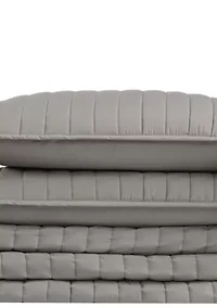 Brooklyn Loom Solid Cotton Percale Black Twin/Twin XL 2 Piece Quilt Set