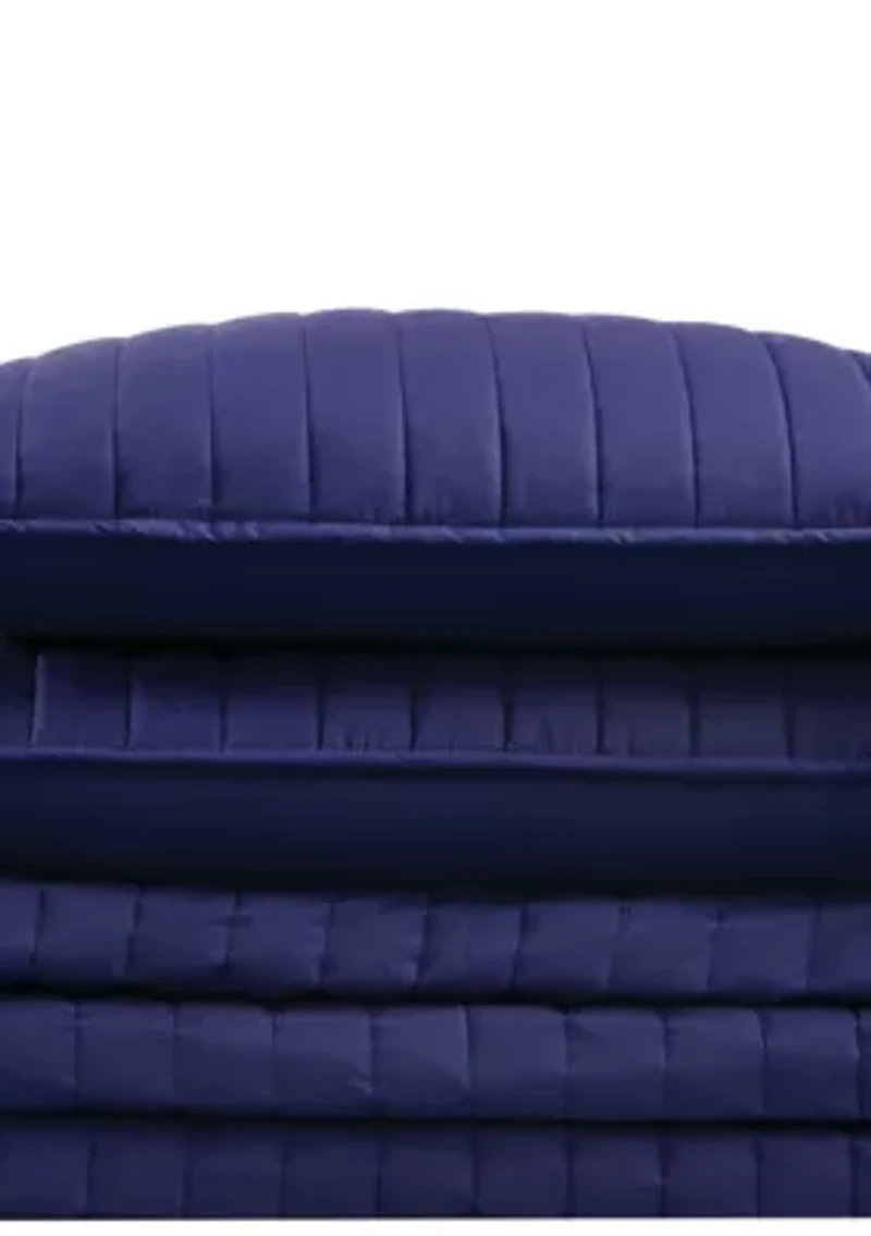 Brooklyn Loom Solid Cotton Percale Black Twin/Twin XL 2 Piece Quilt Set