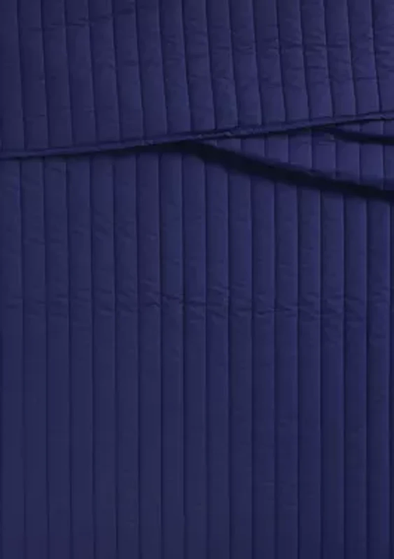 Brooklyn Loom Solid Cotton Percale Black Twin/Twin XL 2 Piece Quilt Set