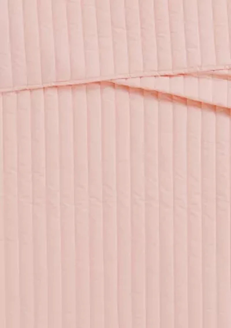 Brooklyn Loom Solid Cotton Percale Black Twin/Twin XL 2 Piece Quilt Set