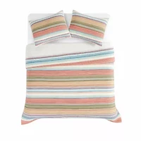 Oceanfront Resort Palm Beach Yarn Dye Stripe 3 Piece King Quilt Set