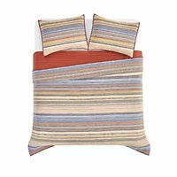 Oceanfront Resort Naples Yarn Dye Stripe 3 Piece King Quilt Set