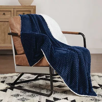 Brooklyn Loom Corduroy Blue 50x70 Throw