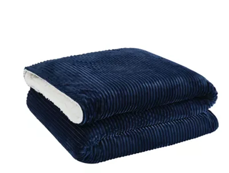 Brooklyn Loom Corduroy Blue 50x70 Throw