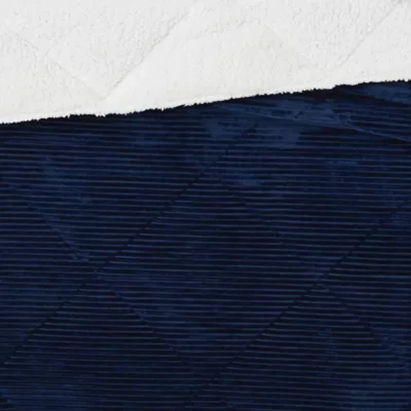 Brooklyn Loom Corduroy Blue 50x70 Throw