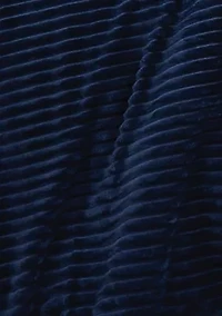 London Fog Corduroy Blue Twin Blanket