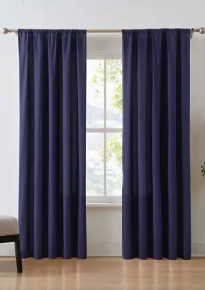 Brooklyn Loom Solid Cotton Percale Olive Green 50x84 Window Curtain Pair