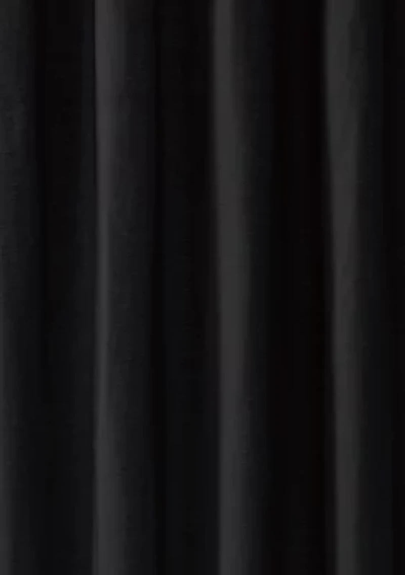 Brooklyn Loom Solid Cotton Percale White 50x96 Window Curtain Pair