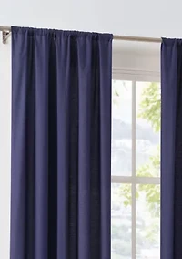 Brooklyn Loom Solid Cotton Percale Olive Green 50x84 Window Curtain Pair