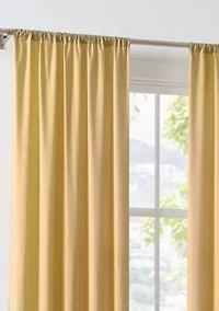 Brooklyn Loom Solid Cotton Percale Olive Green 50x84 Window Curtain Pair