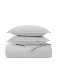 Borghese Roma 400TC Percale Cotton Khaki King 3 Piece Duvet Set