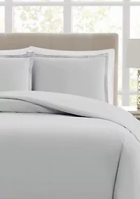 Borghese Roma 400TC Percale Cotton Khaki King 3 Piece Duvet Set