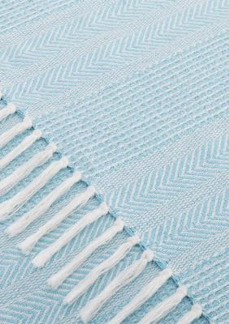Oceanfront Resort Textured Stripe Green 50x60 Throw
