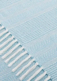 Oceanfront Resort Textured Stripe Green 50x60 Throw