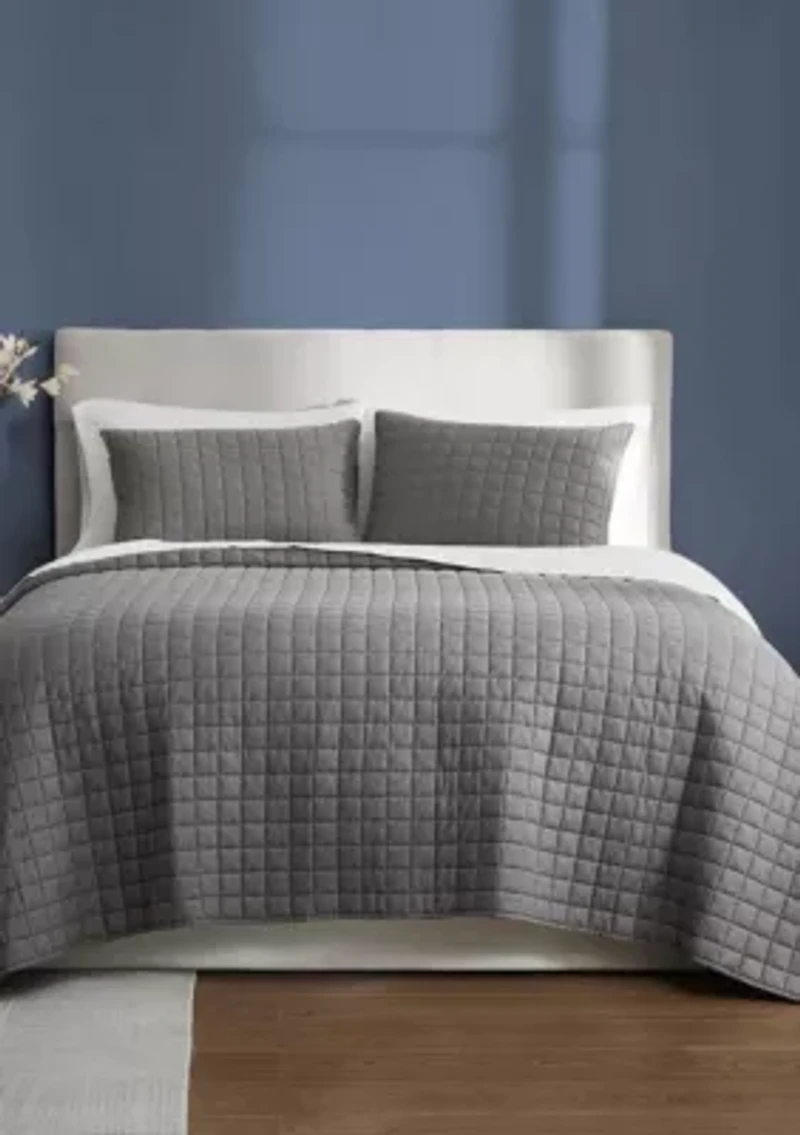 Brooklyn Loom Essential Cotton Natural Twin/Twin XL 2 Piece Quilt Set