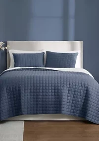 Brooklyn Loom Essential Cotton Natural Twin/Twin XL 2 Piece Quilt Set