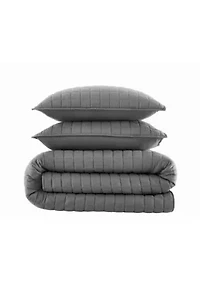 Brooklyn Loom Essential Cotton Natural Twin/Twin XL 2 Piece Quilt Set