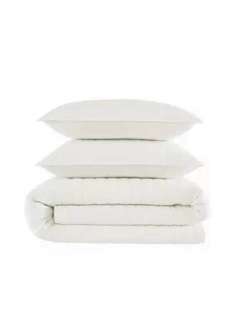 Brooklyn Loom Essential Cotton Natural Twin/Twin XL 2 Piece Quilt Set