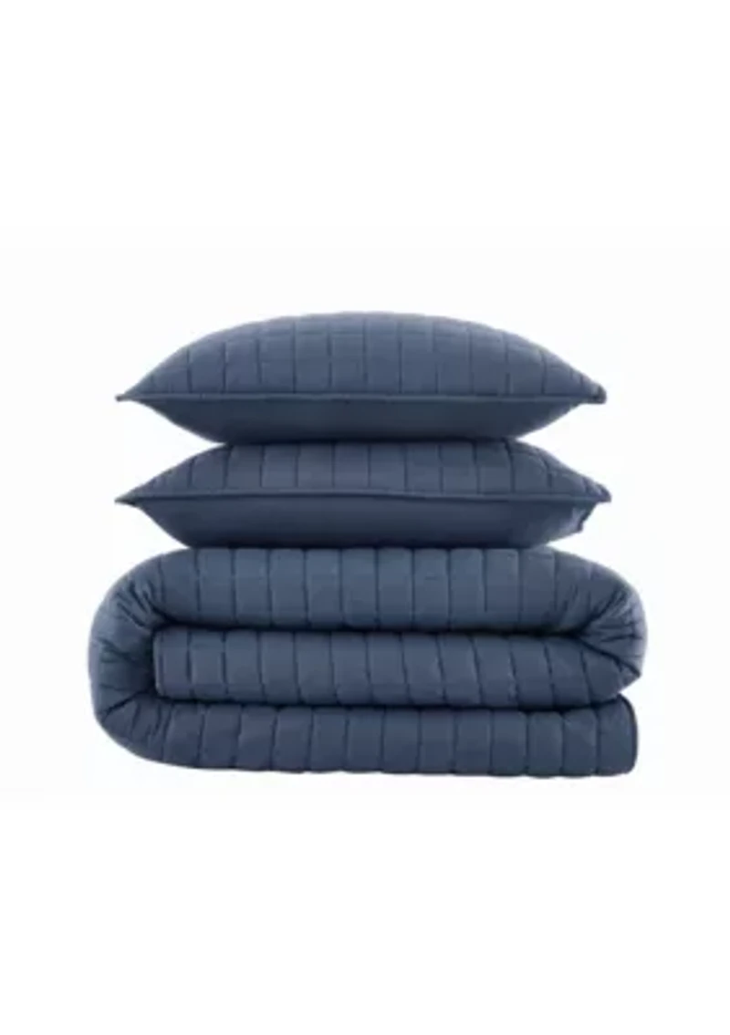 Brooklyn Loom Essential Cotton Natural Twin/Twin XL 2 Piece Quilt Set