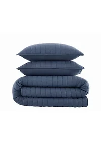 Brooklyn Loom Essential Cotton Natural Twin/Twin XL 2 Piece Quilt Set