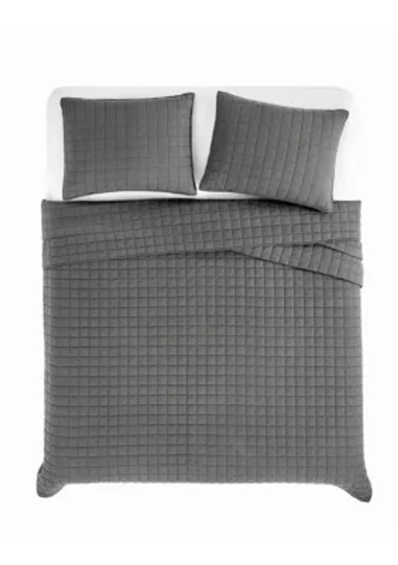 Brooklyn Loom Essential Cotton Natural Twin/Twin XL 2 Piece Quilt Set