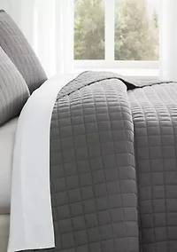 Brooklyn Loom Essential Cotton Natural Twin/Twin XL 2 Piece Quilt Set